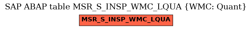 E-R Diagram for table MSR_S_INSP_WMC_LQUA (WMC: Quant)