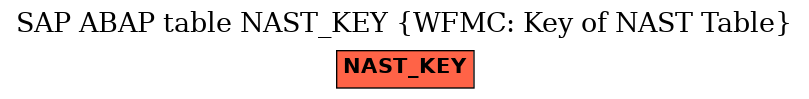 E-R Diagram for table NAST_KEY (WFMC: Key of NAST Table)