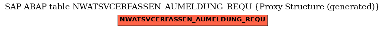 E-R Diagram for table NWATSVCERFASSEN_AUMELDUNG_REQU (Proxy Structure (generated))