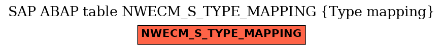 E-R Diagram for table NWECM_S_TYPE_MAPPING (Type mapping)