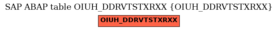 E-R Diagram for table OIUH_DDRVTSTXRXX (OIUH_DDRVTSTXRXX)