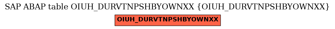 E-R Diagram for table OIUH_DURVTNPSHBYOWNXX (OIUH_DURVTNPSHBYOWNXX)