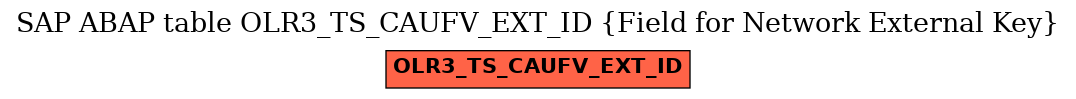 E-R Diagram for table OLR3_TS_CAUFV_EXT_ID (Field for Network External Key)