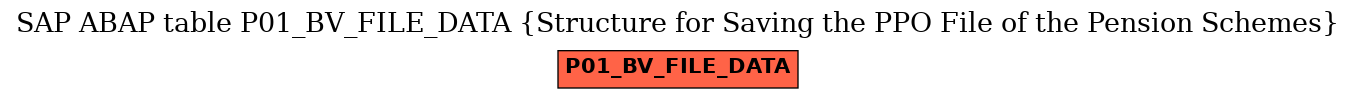 E-R Diagram for table P01_BV_FILE_DATA (Structure for Saving the PPO File of the Pension Schemes)