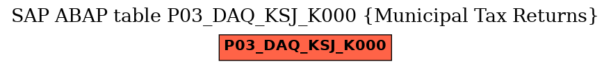 E-R Diagram for table P03_DAQ_KSJ_K000 (Municipal Tax Returns)