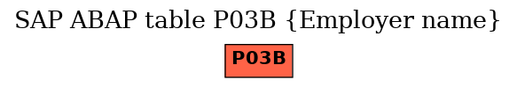 E-R Diagram for table P03B (Employer name)