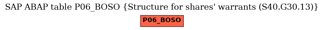 E-R Diagram for table P06_BOSO (Structure for shares' warrants (S40.G30.13))