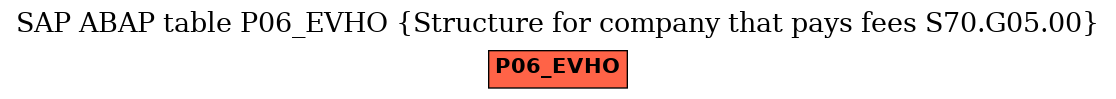 E-R Diagram for table P06_EVHO (Structure for company that pays fees S70.G05.00)