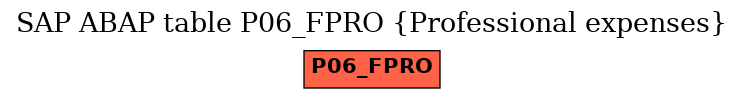 E-R Diagram for table P06_FPRO (Professional expenses)