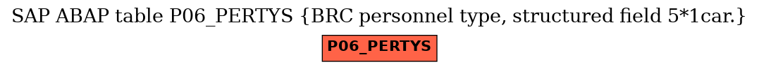 E-R Diagram for table P06_PERTYS (BRC personnel type, structured field 5*1car.)