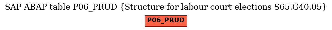 E-R Diagram for table P06_PRUD (Structure for labour court elections S65.G40.05)