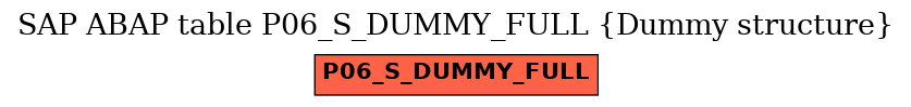 E-R Diagram for table P06_S_DUMMY_FULL (Dummy structure)
