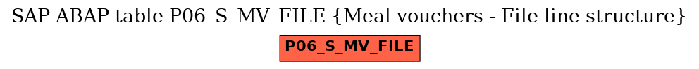 E-R Diagram for table P06_S_MV_FILE (Meal vouchers - File line structure)