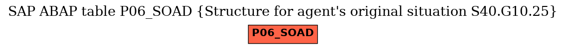 E-R Diagram for table P06_SOAD (Structure for agent's original situation S40.G10.25)