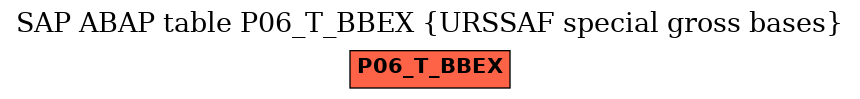 E-R Diagram for table P06_T_BBEX (URSSAF special gross bases)