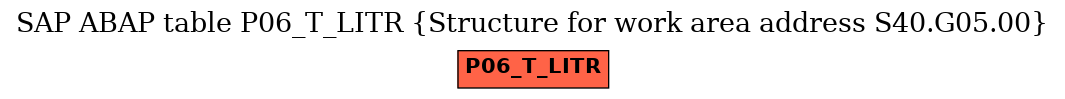 E-R Diagram for table P06_T_LITR (Structure for work area address S40.G05.00)