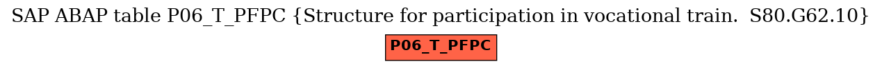 E-R Diagram for table P06_T_PFPC (Structure for participation in vocational train.  S80.G62.10)