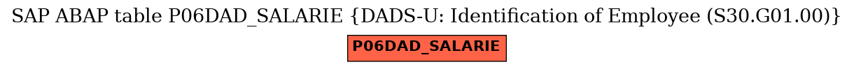 E-R Diagram for table P06DAD_SALARIE (DADS-U: Identification of Employee (S30.G01.00))