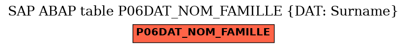 E-R Diagram for table P06DAT_NOM_FAMILLE (DAT: Surname)