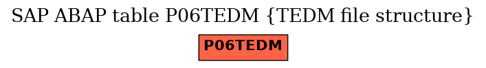 E-R Diagram for table P06TEDM (TEDM file structure)