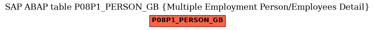 E-R Diagram for table P08P1_PERSON_GB (Multiple Employment Person/Employees Detail)