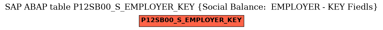 E-R Diagram for table P12SB00_S_EMPLOYER_KEY (Social Balance:  EMPLOYER - KEY Fiedls)