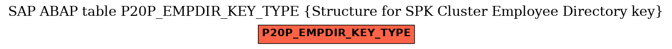 E-R Diagram for table P20P_EMPDIR_KEY_TYPE (Structure for SPK Cluster Employee Directory key)