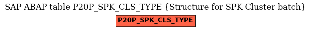 E-R Diagram for table P20P_SPK_CLS_TYPE (Structure for SPK Cluster batch)