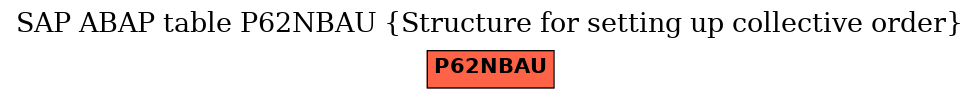 E-R Diagram for table P62NBAU (Structure for setting up collective order)