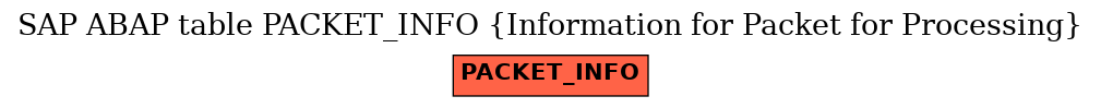 E-R Diagram for table PACKET_INFO (Information for Packet for Processing)