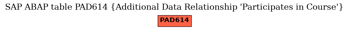 E-R Diagram for table PAD614 (Additional Data Relationship 