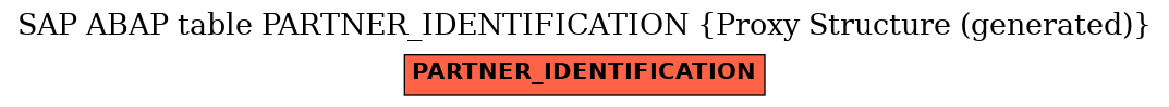 E-R Diagram for table PARTNER_IDENTIFICATION (Proxy Structure (generated))