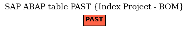 E-R Diagram for table PAST (Index Project - BOM)