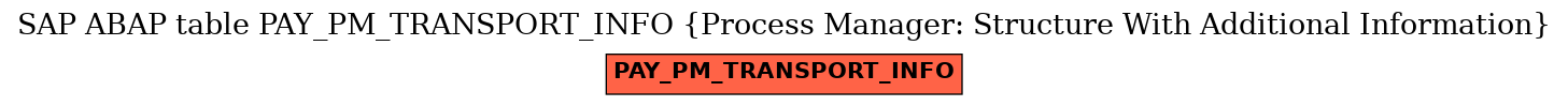 E-R Diagram for table PAY_PM_TRANSPORT_INFO (Process Manager: Structure With Additional Information)