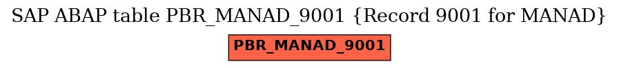 E-R Diagram for table PBR_MANAD_9001 (Record 9001 for MANAD)