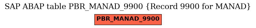 E-R Diagram for table PBR_MANAD_9900 (Record 9900 for MANAD)