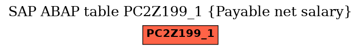 E-R Diagram for table PC2Z199_1 (Payable net salary)