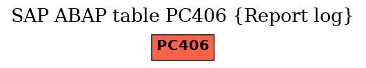 E-R Diagram for table PC406 (Report log)