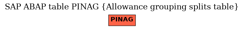 E-R Diagram for table PINAG (Allowance grouping splits table)