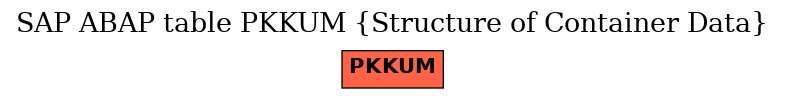 E-R Diagram for table PKKUM (Structure of Container Data)