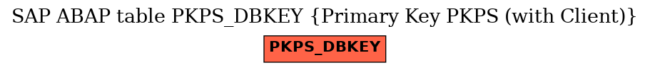 E-R Diagram for table PKPS_DBKEY (Primary Key PKPS (with Client))
