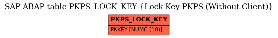 E-R Diagram for table PKPS_LOCK_KEY (Lock Key PKPS (Without Client))