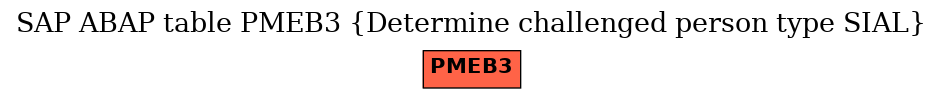 E-R Diagram for table PMEB3 (Determine challenged person type SIAL)
