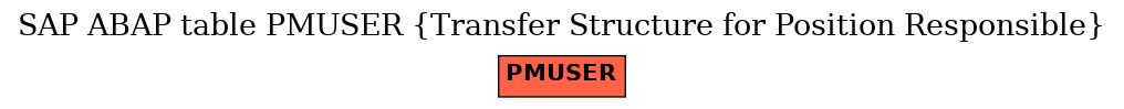 E-R Diagram for table PMUSER (Transfer Structure for Position Responsible)