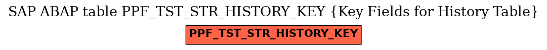 E-R Diagram for table PPF_TST_STR_HISTORY_KEY (Key Fields for History Table)