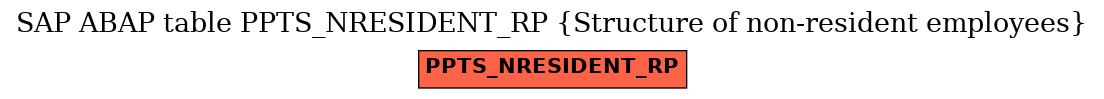 E-R Diagram for table PPTS_NRESIDENT_RP (Structure of non-resident employees)