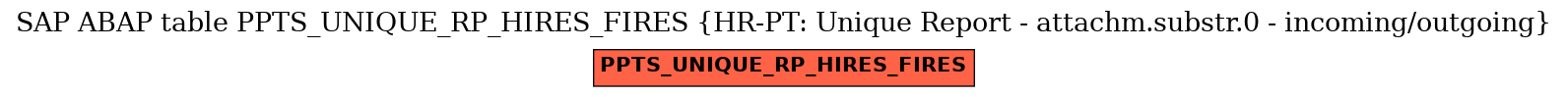 E-R Diagram for table PPTS_UNIQUE_RP_HIRES_FIRES (HR-PT: Unique Report - attachm.substr.0 - incoming/outgoing)