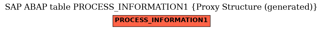 E-R Diagram for table PROCESS_INFORMATION1 (Proxy Structure (generated))