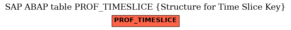 E-R Diagram for table PROF_TIMESLICE (Structure for Time Slice Key)