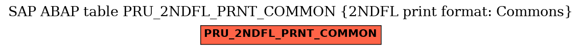 E-R Diagram for table PRU_2NDFL_PRNT_COMMON (2NDFL print format: Commons)